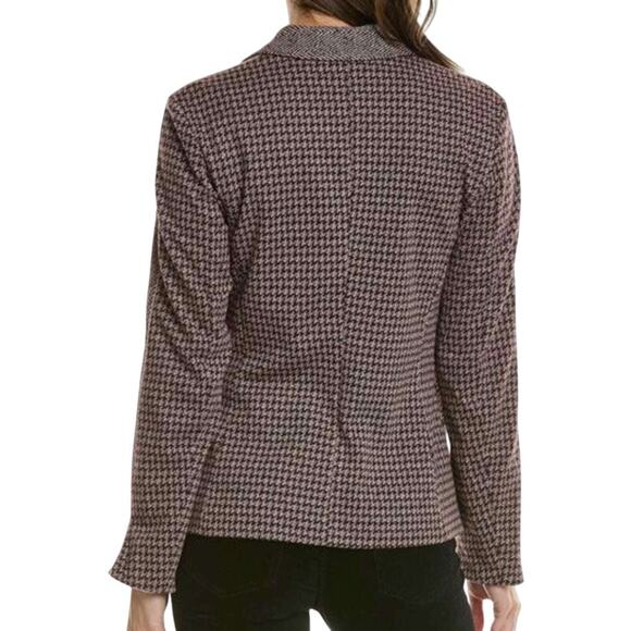 Marc Cain Houndstooth Herringbone Button Up Lace Blazer Small NWOT - Picture 3 of 16